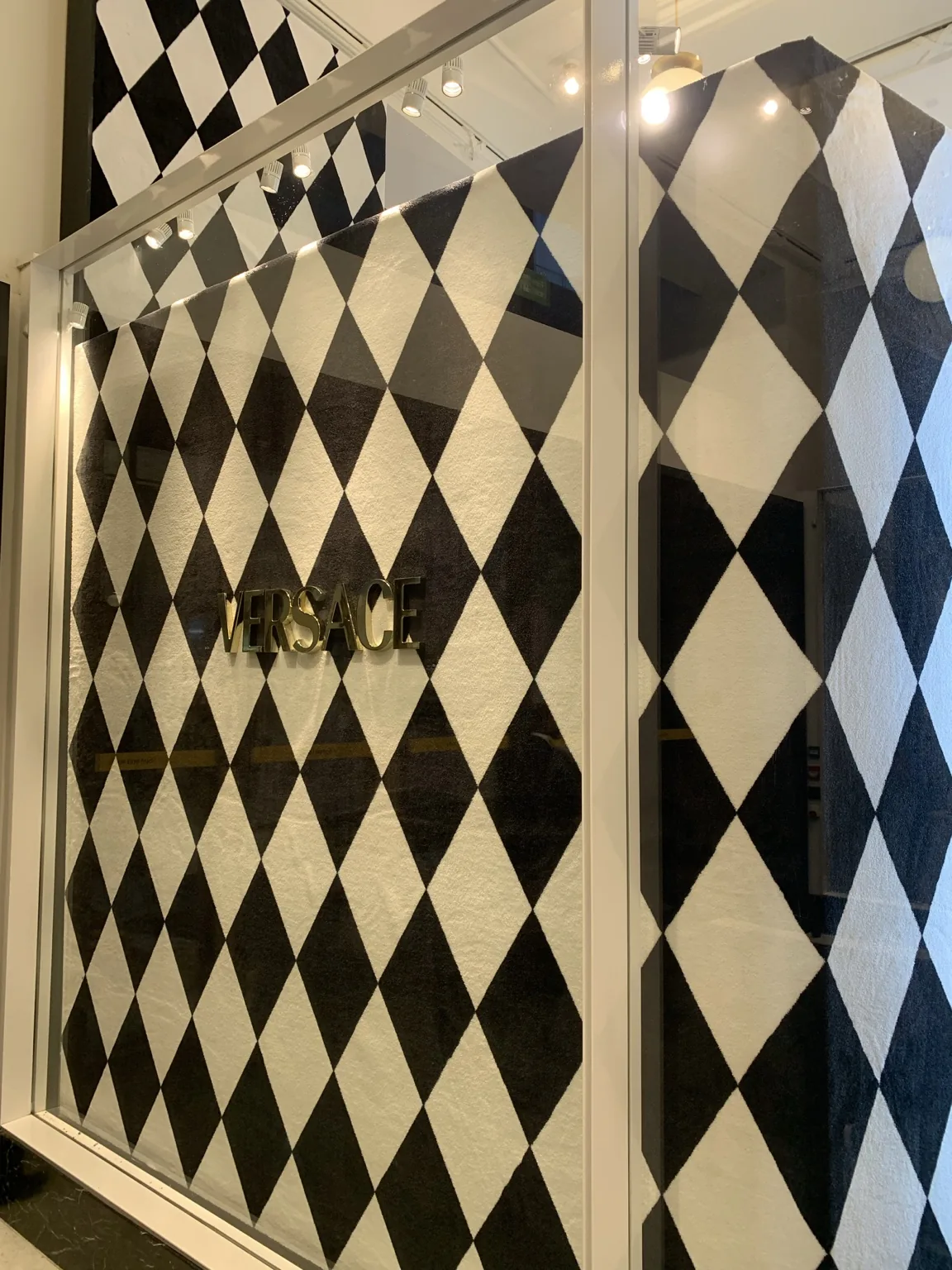 Finished Versace carpet-clad structure